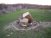 Preparations for a campfire